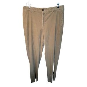 LL Bean Mens Khaki/Lght Brown Corduroy Pants Size 40W Cotton 0JRJ8